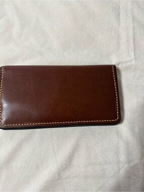 TOP GRAIN LEATHER BIFOLD WALLET (NO BRAND)